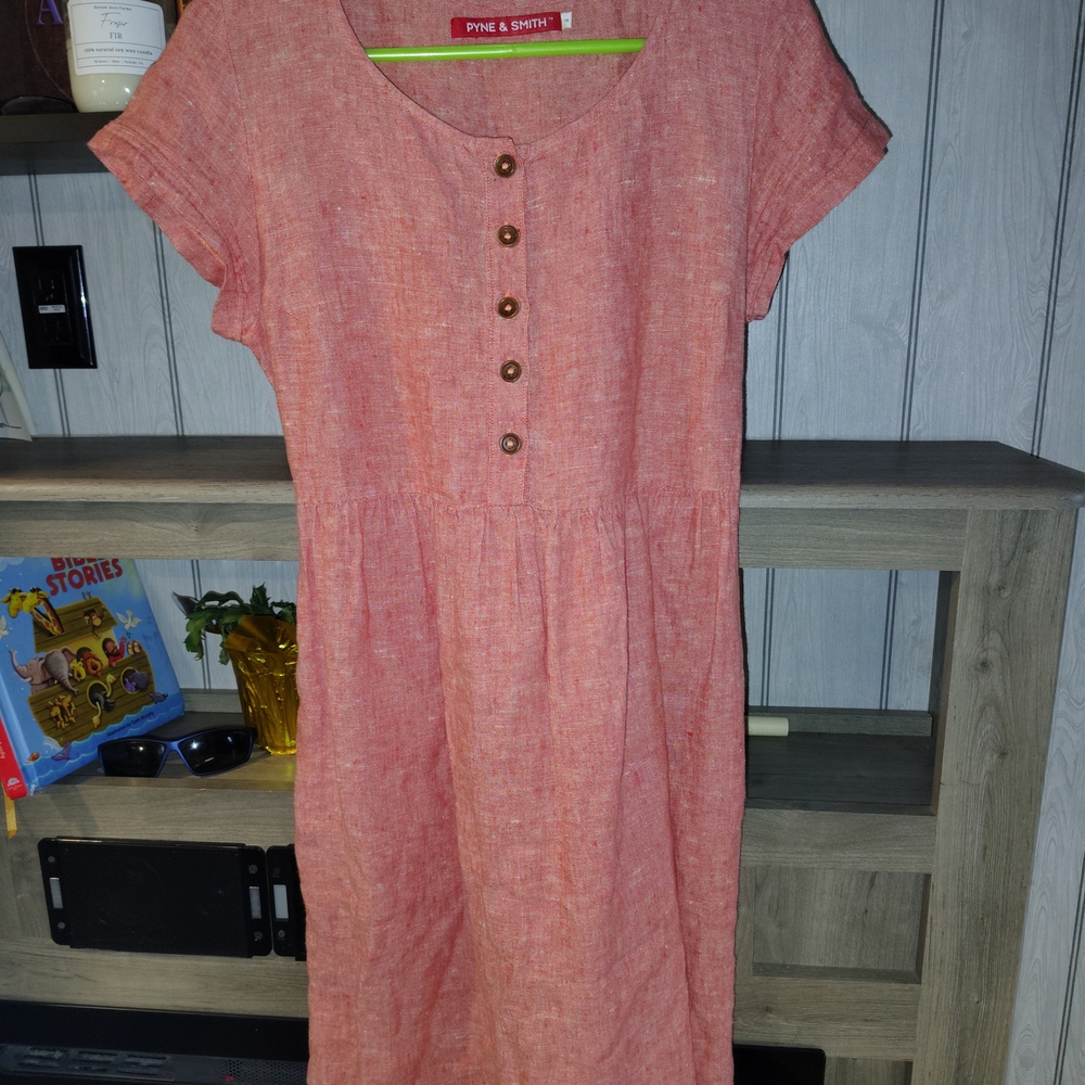 Pink & Smith Pink Button-Down Dress